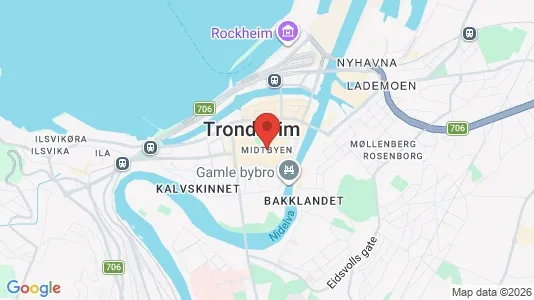 Houses for rent i Trondheim Midtbyen - kort over placeringen
