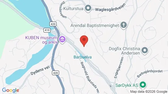Apartments for rent i Arendal - kort over placeringen