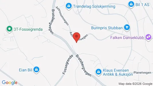 Rooms for rent i Trondheim Lerkendal - kort over placeringen