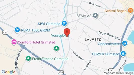 Apartments for rent i Grimstad - kort over placeringen