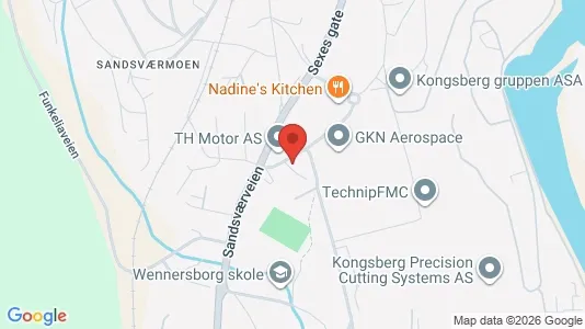 Rooms for rent i Kongsberg - kort over placeringen