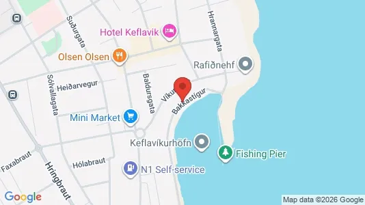 Apartments for rent i Reykjanesbær - kort over placeringen