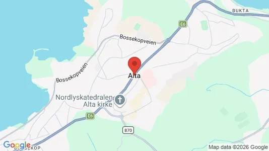 Houses for rent i Alta - kort over placeringen