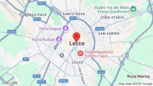 Apartments for rent i Lecce - kort over placeringen