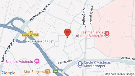 Apartments for rent i Västerås - kort over placeringen