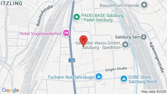 Apartments for rent i Salzburg - kort over placeringen
