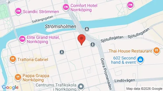 Apartments for rent i Norrköping - kort over placeringen