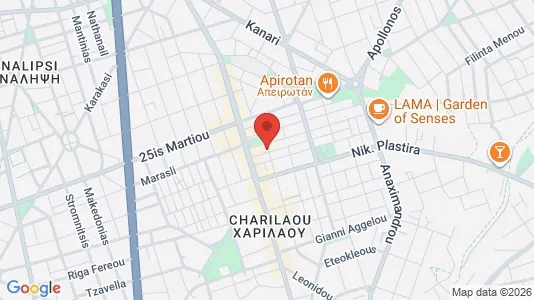 Apartments for rent i Thessaloniki - kort over placeringen