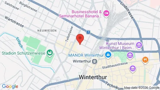 Apartments for rent i Winterthur - kort over placeringen