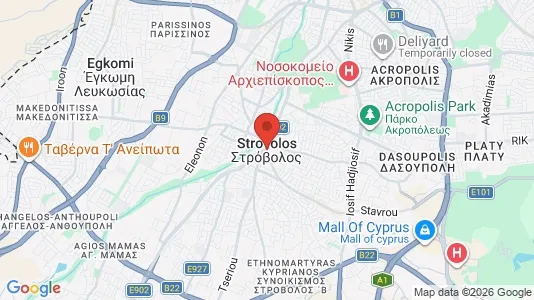 Houses for rent i Nicosia Strovolos - kort over placeringen