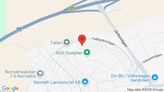 Apartments for rent i Sandviken - kort over placeringen