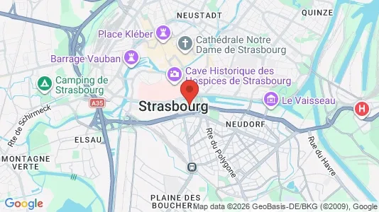 Apartments for rent i Strasbourg - kort over placeringen