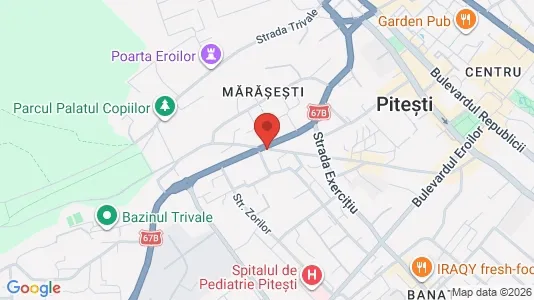 Apartments for rent i Piteşti - kort over placeringen