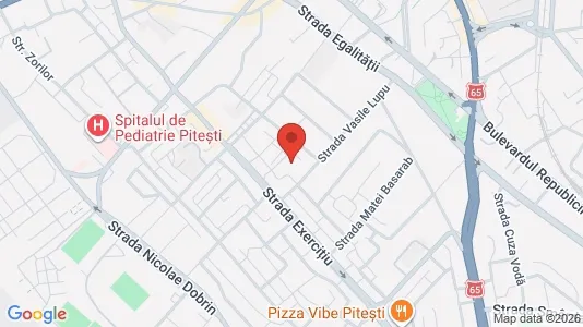 Apartments for rent i Piteşti - kort over placeringen