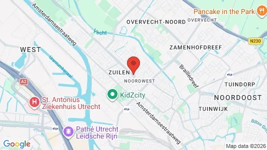 Rooms for rent i Utrecht Noord-West - kort over placeringen