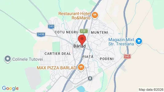 Apartments for rent i Bârlad - kort over placeringen
