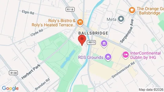 Apartments for rent i Ballsbridge - kort over placeringen
