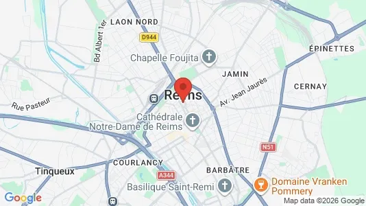 Apartments for rent i Reims - kort over placeringen