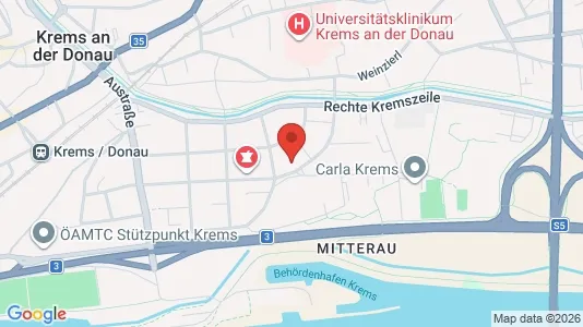 Apartments for rent i Krems an der Donau - kort over placeringen