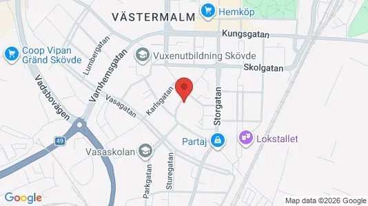 Apartments for rent i Skövde - kort over placeringen