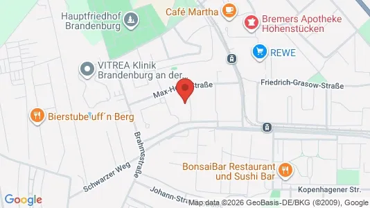 Apartments for rent i Brandenburg an der Havel - kort over placeringen