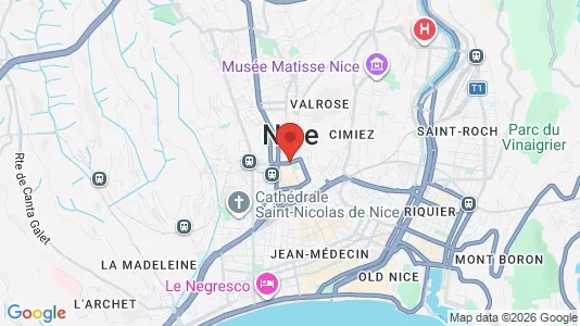 Houses for rent i Nice - kort over placeringen