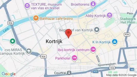 Apartments for rent i Kortrijk - kort over placeringen