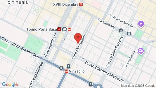 Apartments for rent i Turin - kort over placeringen