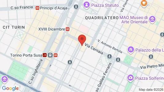 Apartments for rent i Turin - kort over placeringen