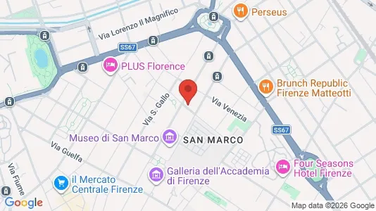 Apartments for rent i Florence - kort over placeringen