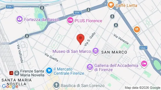 Apartments for rent i Florence - kort over placeringen