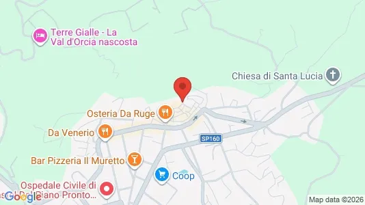 Apartments for rent i Castel del Piano - kort over placeringen