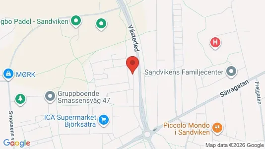 Apartments for rent i Sandviken - kort over placeringen