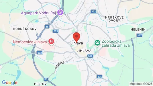 Apartments for rent i Jihlava - kort over placeringen