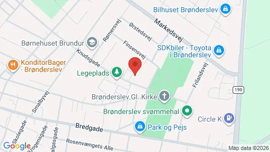 Apartments for rent i Brønderslev - kort over placeringen