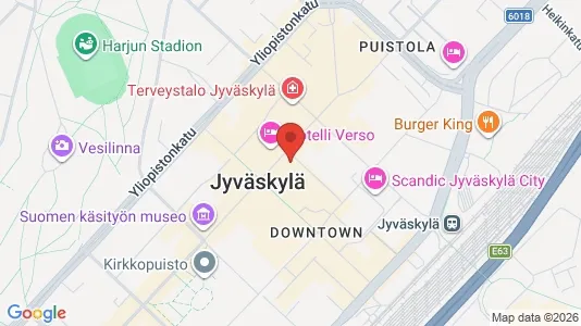 Apartments for rent i Jyväskylä - kort over placeringen