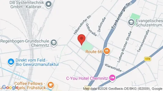 Apartments for rent i Chemnitz - kort over placeringen