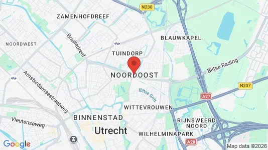 Rooms for rent i Utrecht Noord-Oost - kort over placeringen