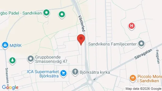 Apartments for rent i Sandviken - kort over placeringen