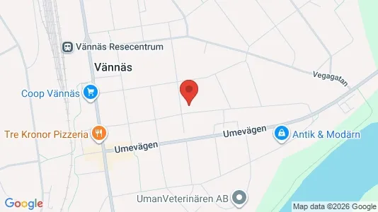 Apartments for rent i Vännäs - kort over placeringen
