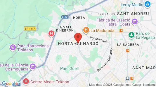 Houses for rent i Barcelona Horta-Guinardó - kort over placeringen