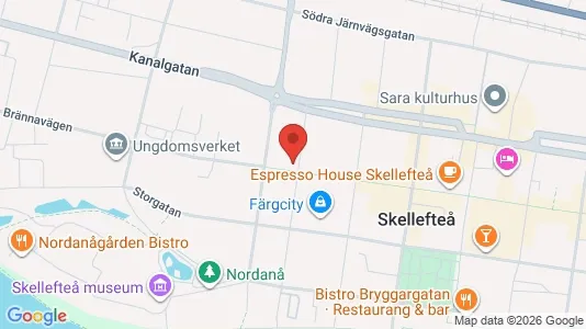 Apartments for rent i Skellefteå - kort over placeringen