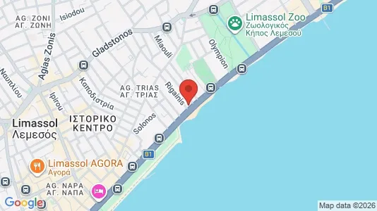 Apartments for rent i Limassol - kort over placeringen