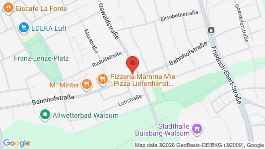 Apartments for rent i Duisburg - kort over placeringen