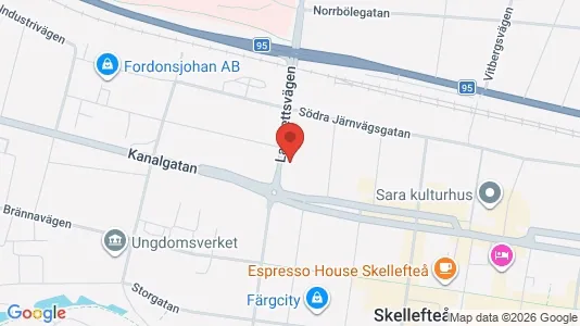 Apartments for rent i Skellefteå - kort over placeringen