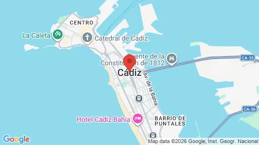 Houses for rent i Cádiz - kort over placeringen
