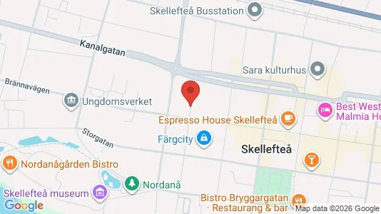 Apartments for rent i Skellefteå - kort over placeringen