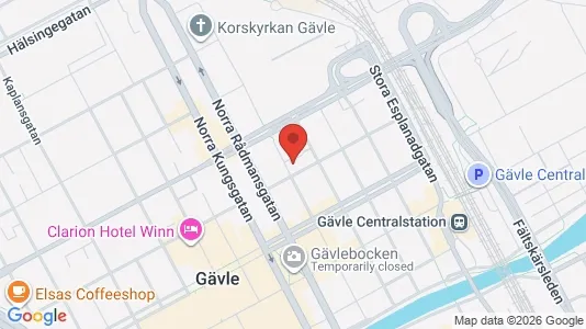 Apartments for rent i Gävle - kort over placeringen