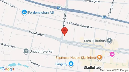 Apartments for rent i Skellefteå - kort over placeringen
