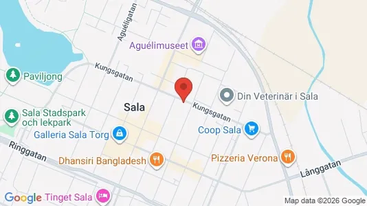 Apartments for rent i Sala - kort over placeringen